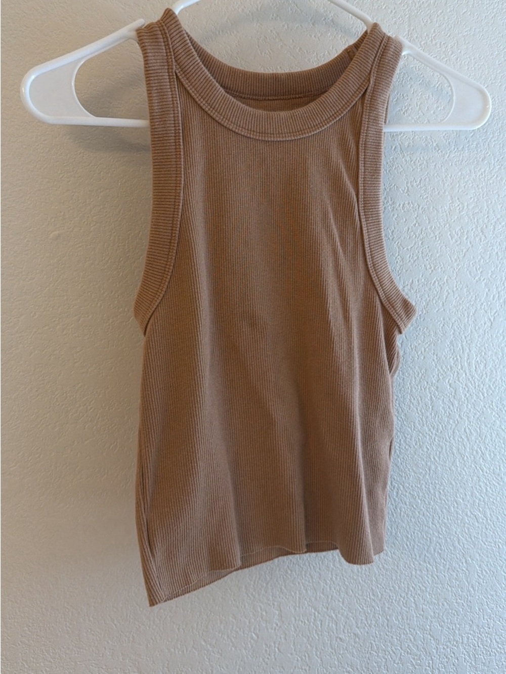 Aerie Ribbed Sleeveless Tank Top - Tan